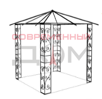 Беседка "Шатер" 3000*3000 без тента /00-00001377/ Воронеж